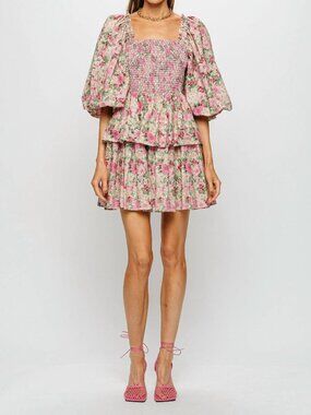 Women’s Dress - Sophie the Label by Dressed in LALA Ribbed Floral Mini